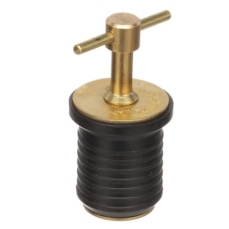 Attwood Attwood T-Handle Brass Drain Plug - 1in Diameter 7526A7